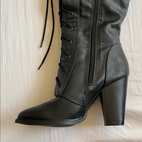 Black Leather Boots - Picture 3 of 6
